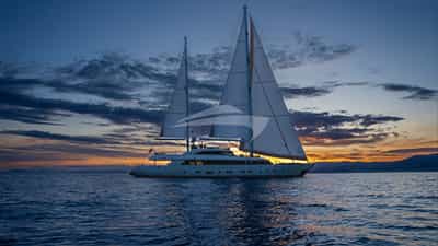 Sailing at sunset