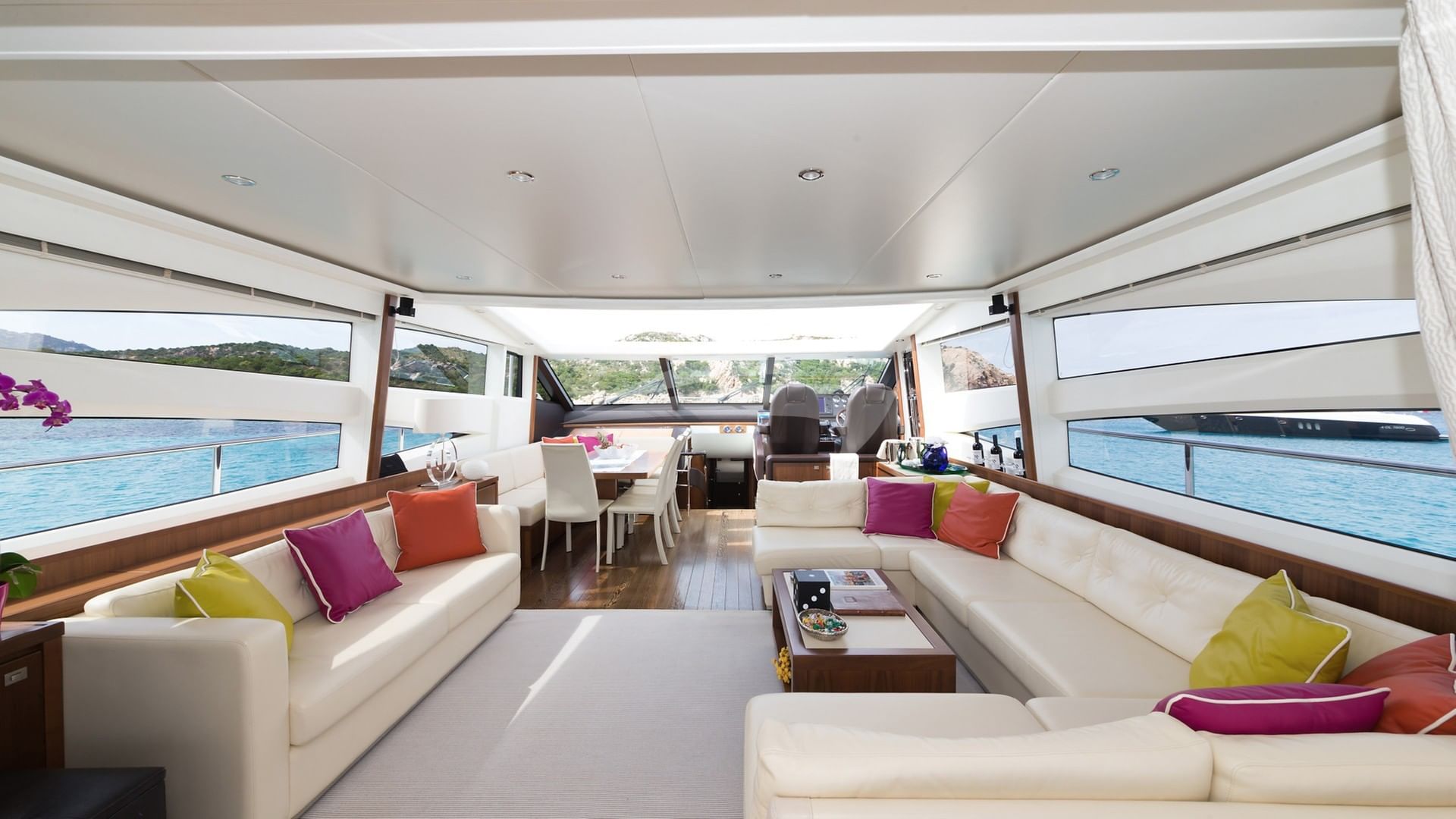 Salon view from cockpit