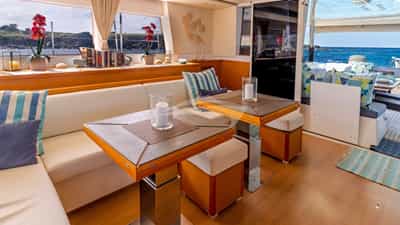 Saloon tables and seating