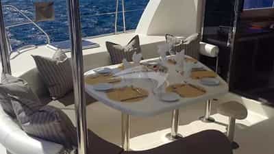 The cockpit set up for alfresco dining