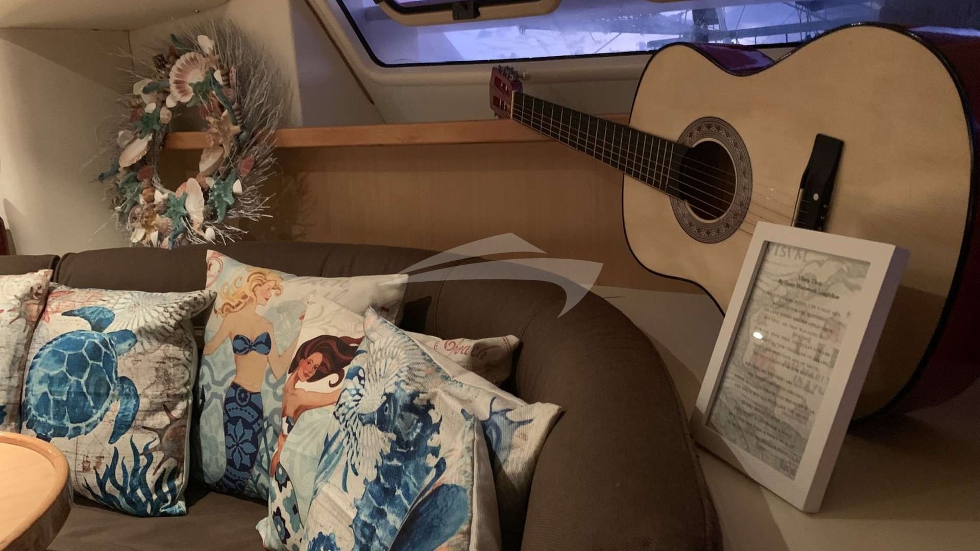 The indoor salon is great for entertaining