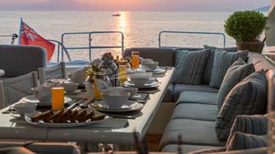 Dining on deck