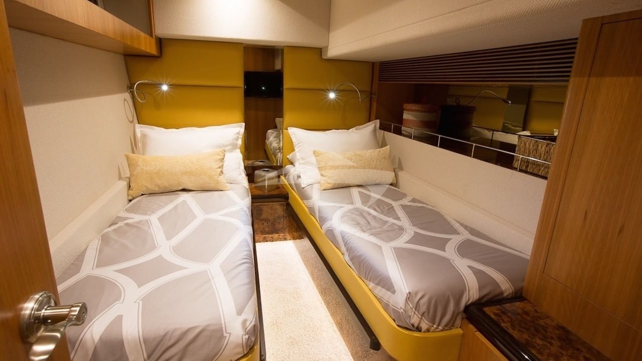 Port side twin berth (or king berth) guest suite