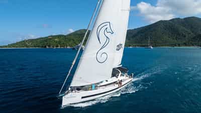 Powering along at 9 knots under full sail