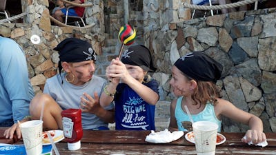 Kids enjoying fun times on Vision to celebrate Pirate Day
