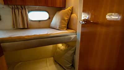 Upper and lower beds cabin
