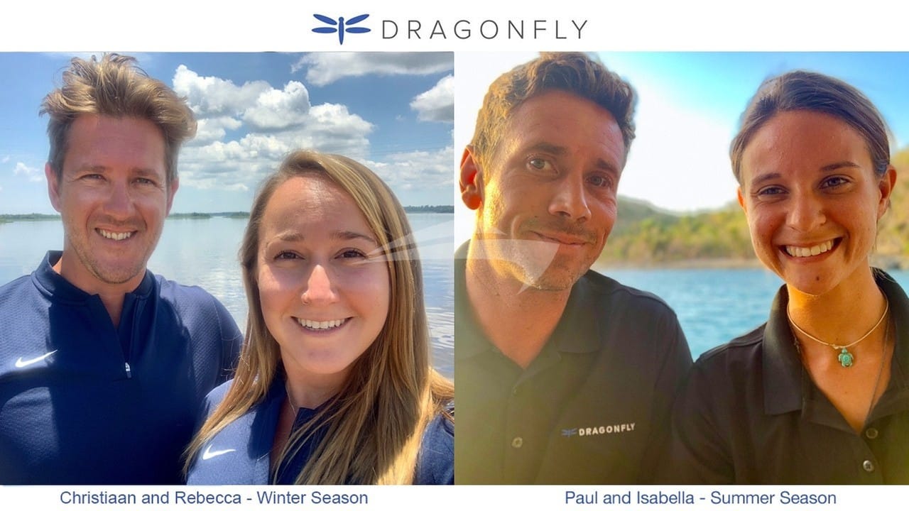 Luxury charter yacht crew for DRAGONFLY