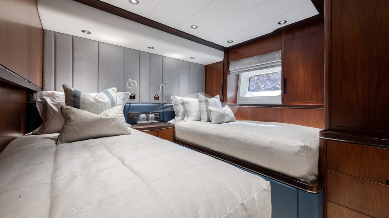 Twin (convertible to double) stateroom with additional Pullman berth
