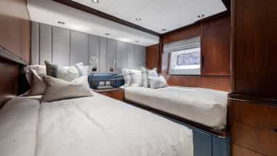 Twin (convertible to double) stateroom with additional Pullman berth
