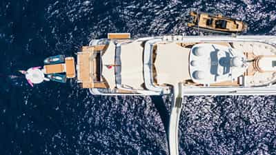 At anchor with toys