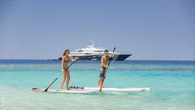 Paddle boarding