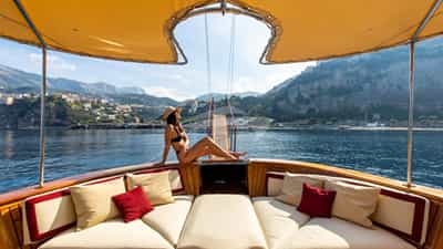 Aft deck sofa