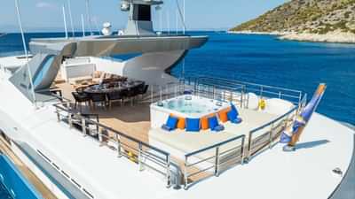 Aerial view of top deck