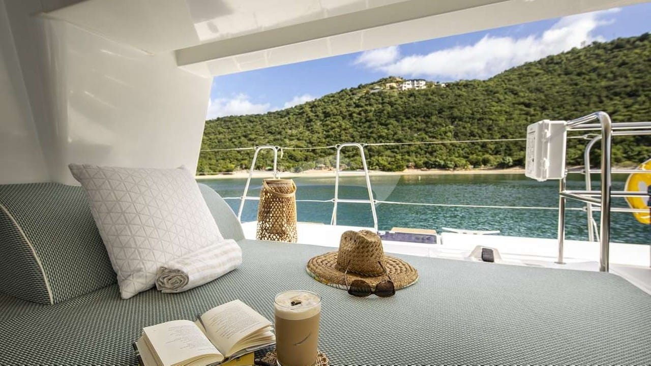 Lounge seating throughout is outfitted in custom La Maison Pierre Frey fabrics.