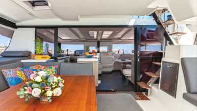 View of Main Saloon from Aft Deck