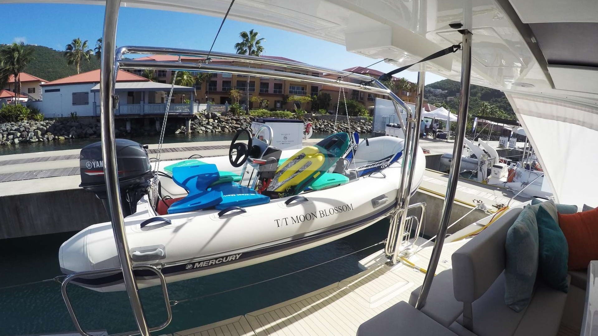 Dinghy with lots of toys