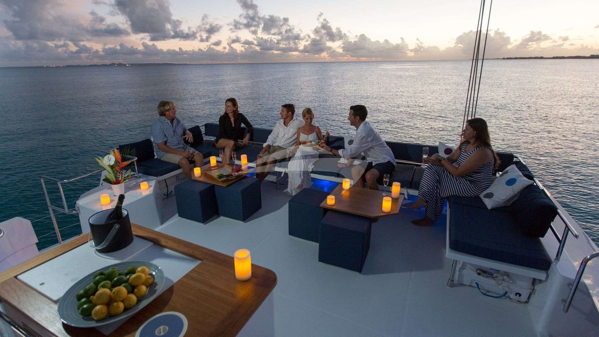 Deck Seating at Night