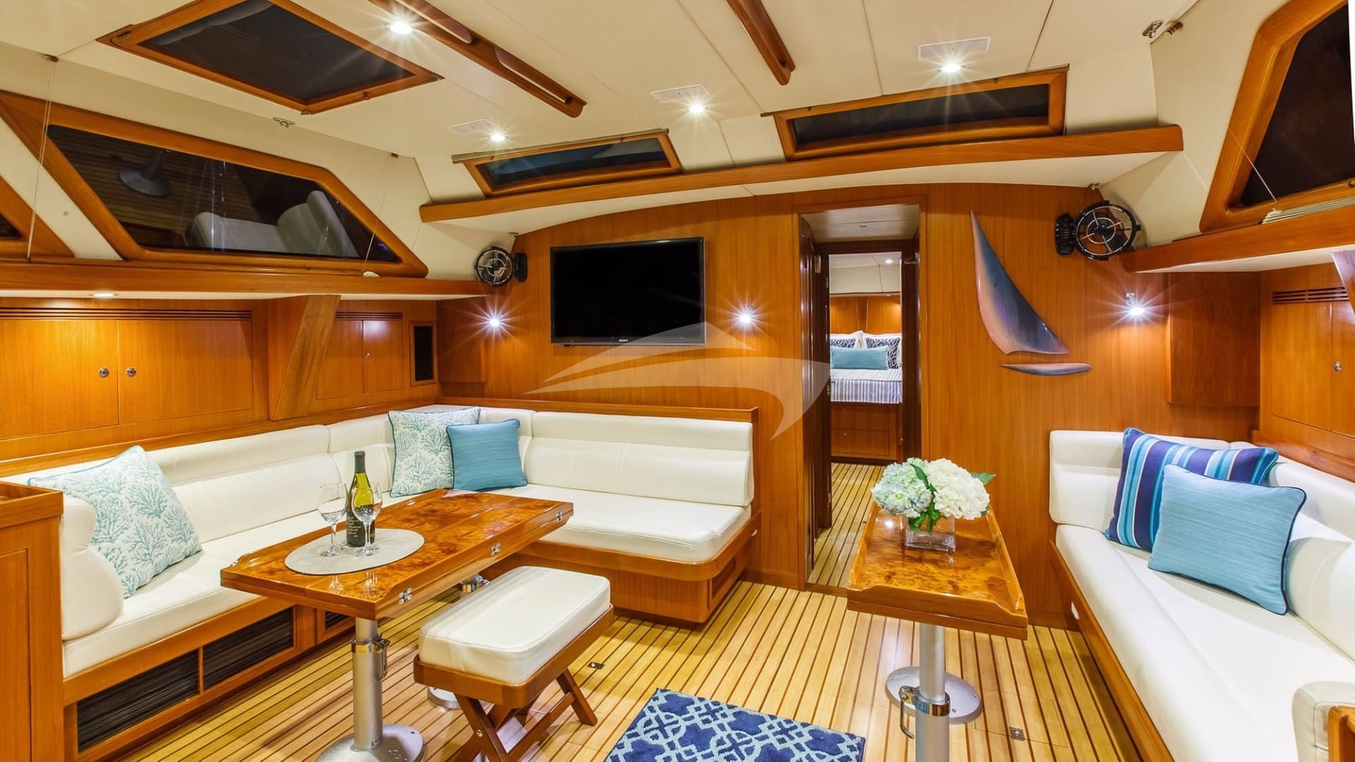 Salon with new soft furnishings Oct 2017