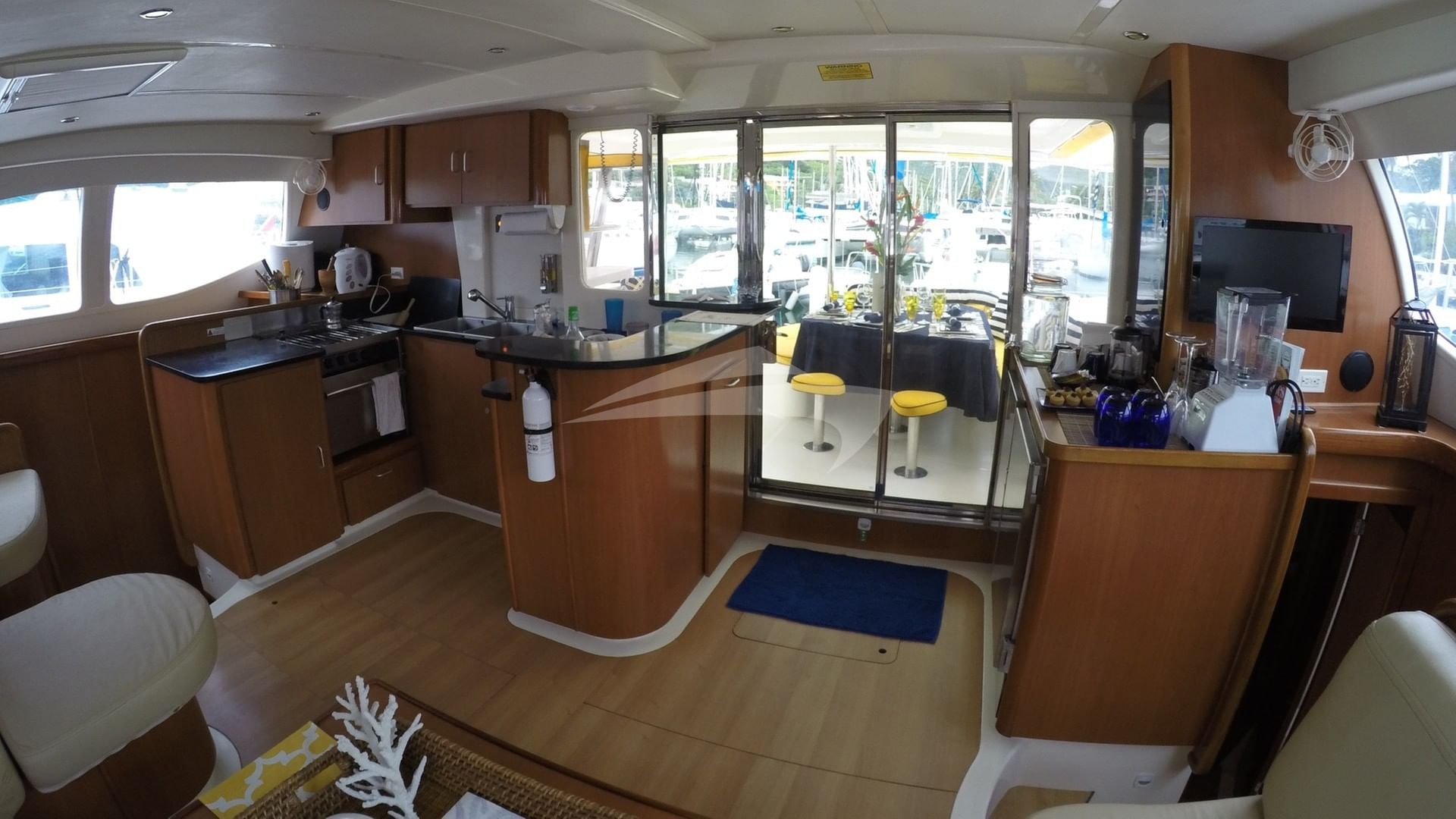 Looking aft from the saloon