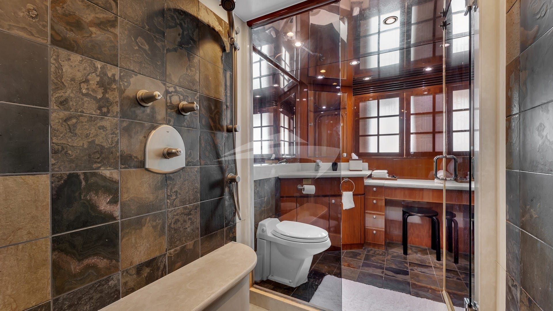 Master Shower with his & her heads