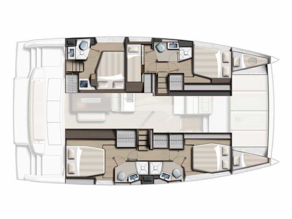 Luxury charter yacht layout diagram for LOBA DO MAR