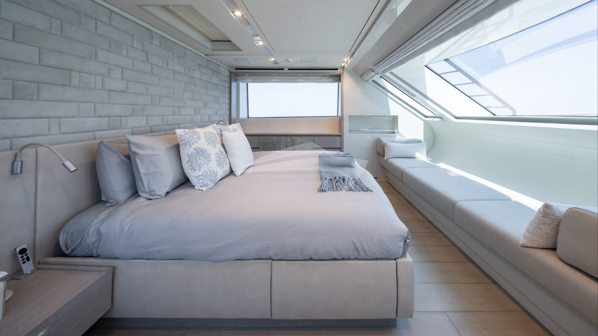 Master stateroom with king size bed