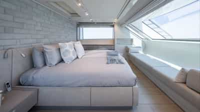 Master stateroom with king size bed