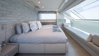 Master stateroom with king size bed