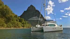 Anchored off the Pitons, St. Lucia