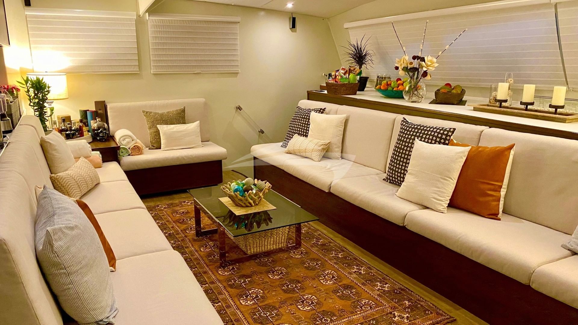 Tranquility's saloon lounging area