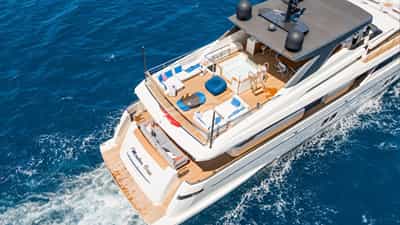 Aerial of aft decks