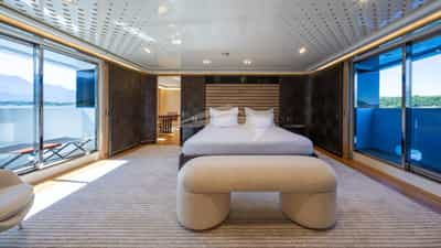 Master suite on main deck with 2 x balcony areas.