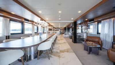 Upper deck indoor dining