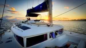 NEON MOON's flybridge and sundeck