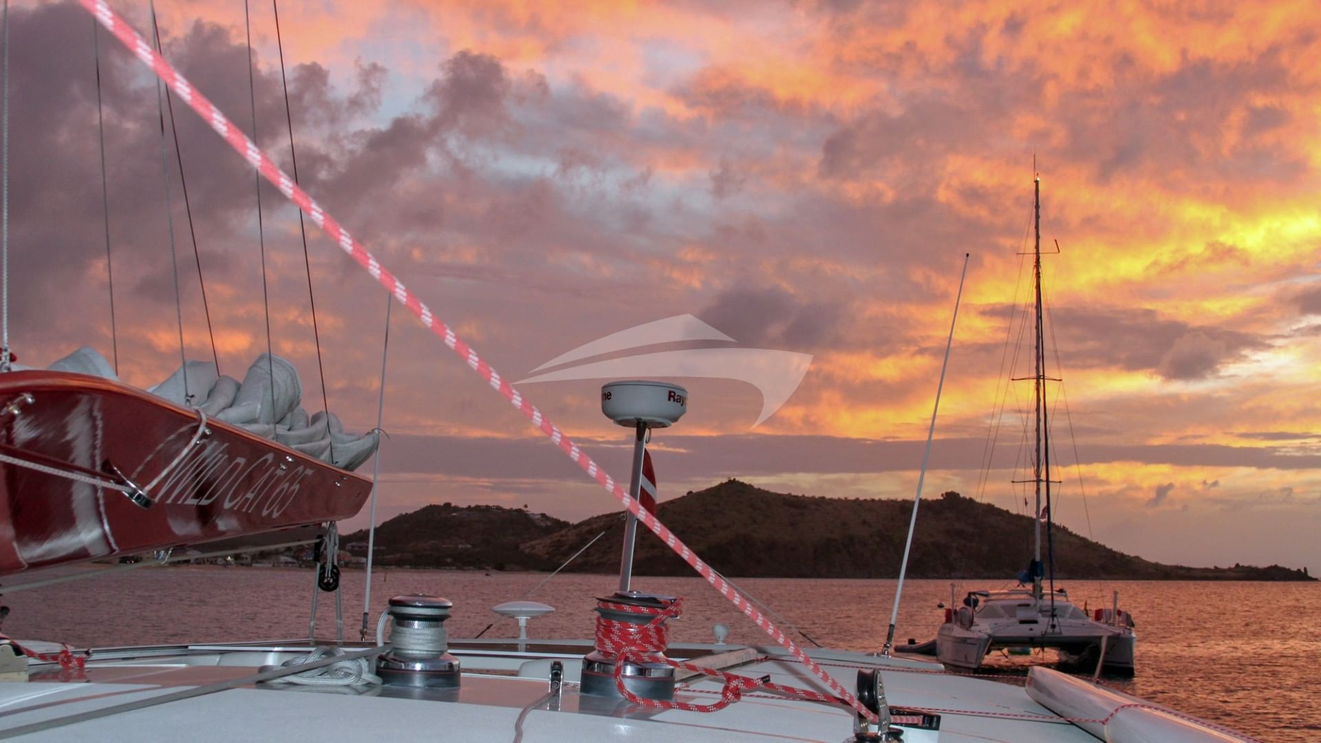 Enjoy Beautiful Sunsets from the Deck of Wild Cat!