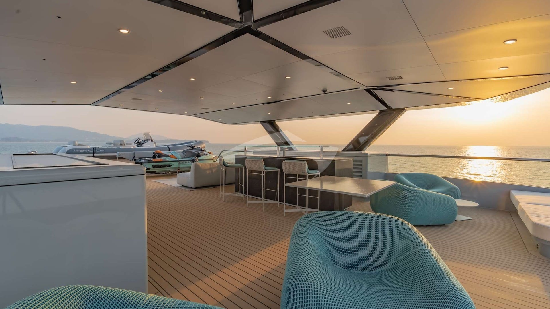 Sun Deck with Bar and Seating