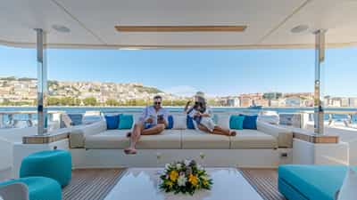 Aft deck sofas