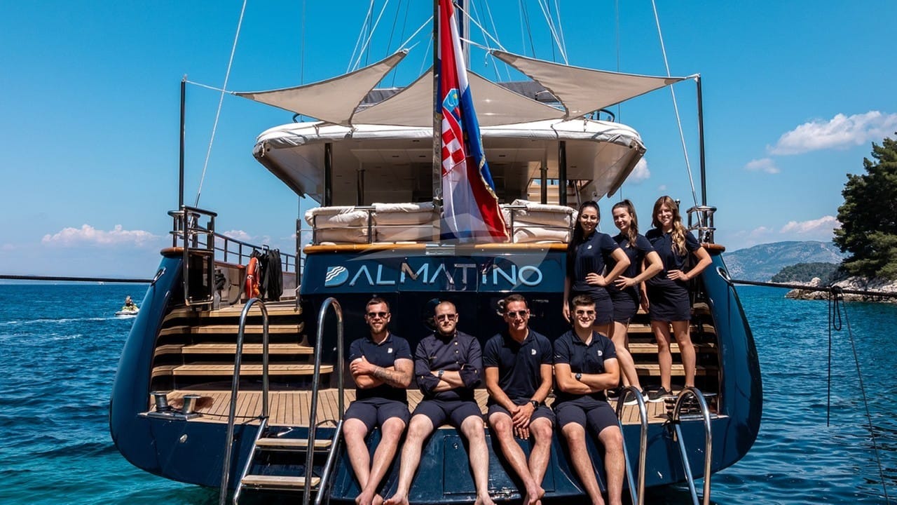 Luxury charter yacht crew for DALMATINO