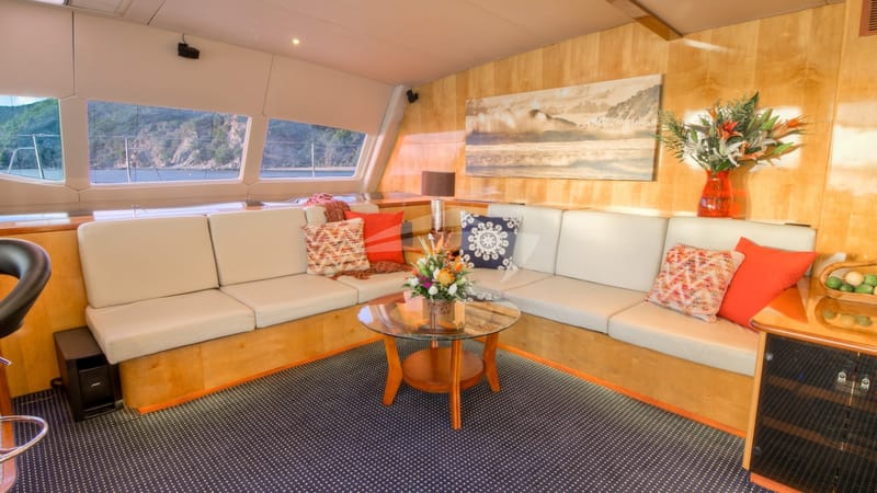 Saloon lounging and entertainment area