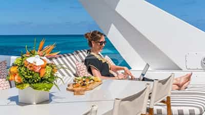 Relaxing on Deck