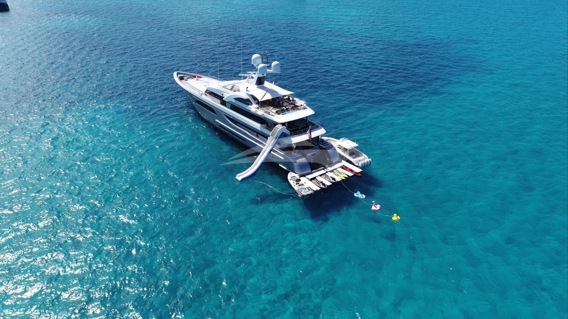 At anchor with toys out