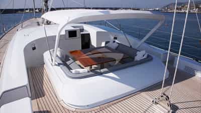 Cockpit Dining with Bimini