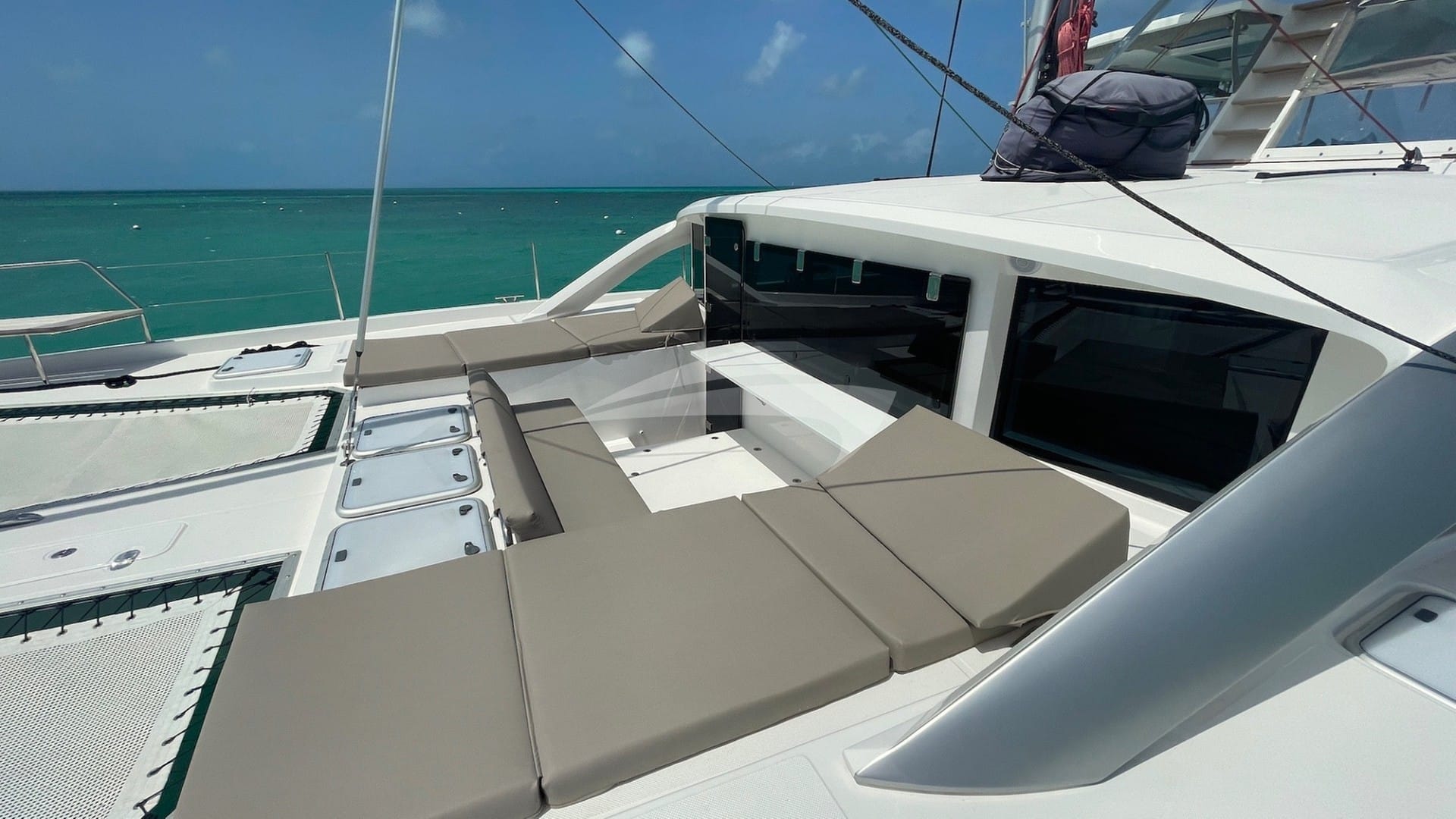 Foredeck lounging and sunning