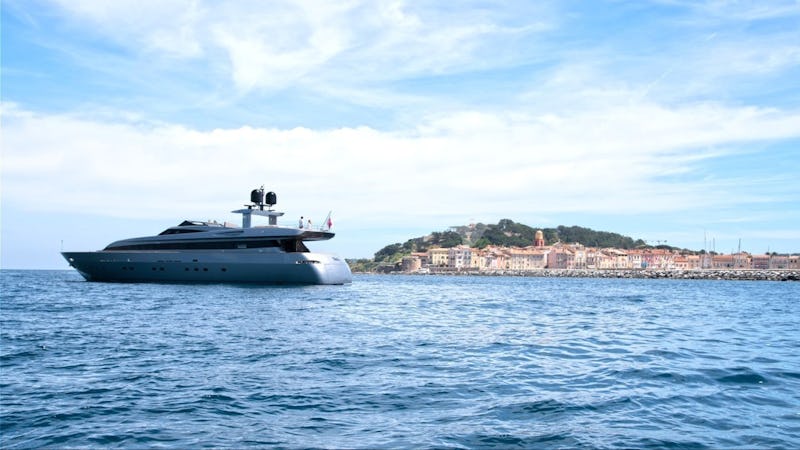 at anchor in front of St-Tropez