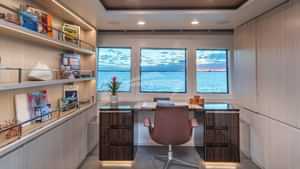 Office area in the master suite