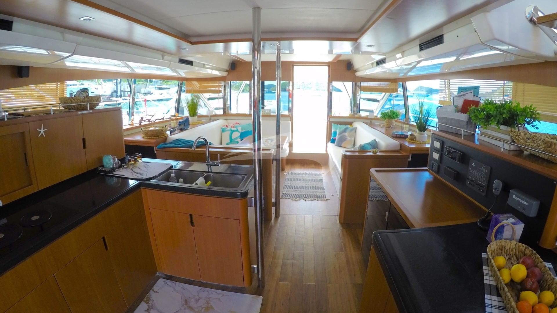 From the galley looking forward