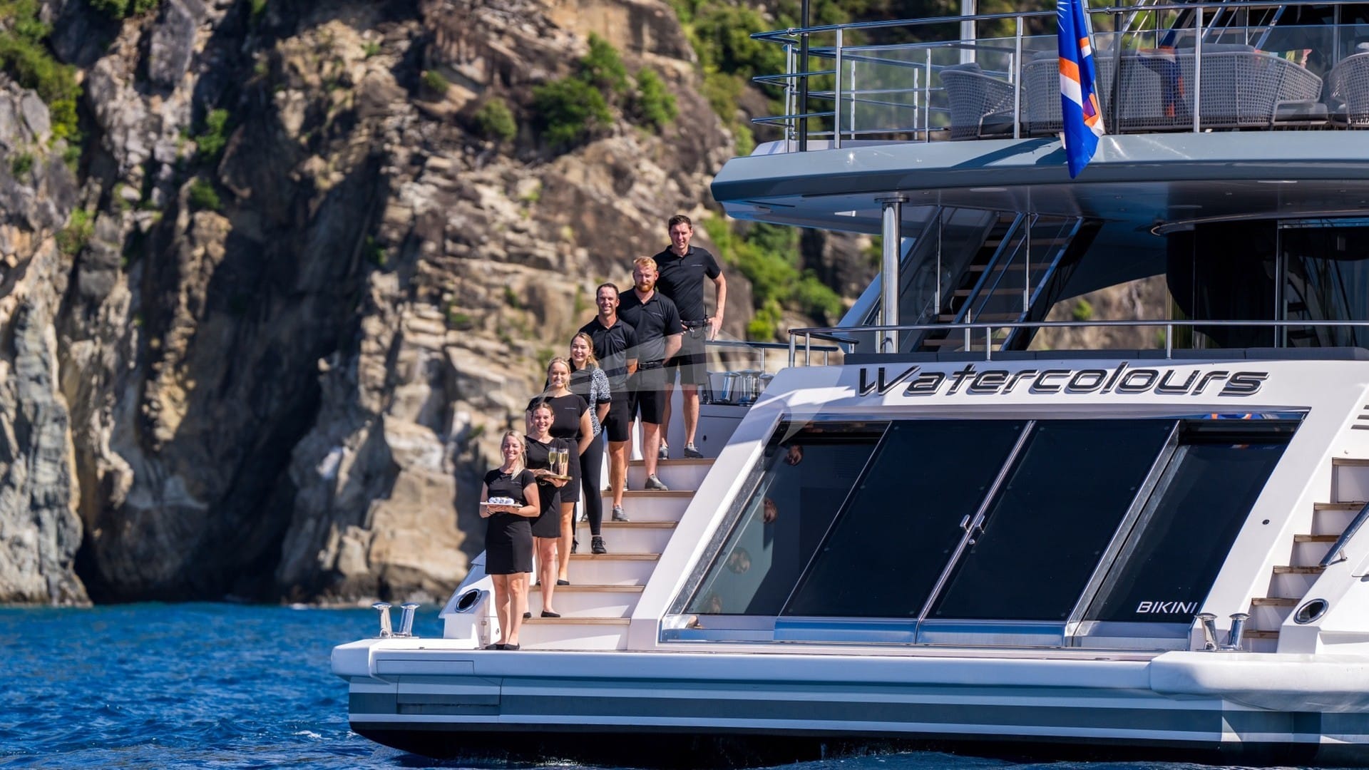 Luxury charter yacht crew for WATERCOLOURS