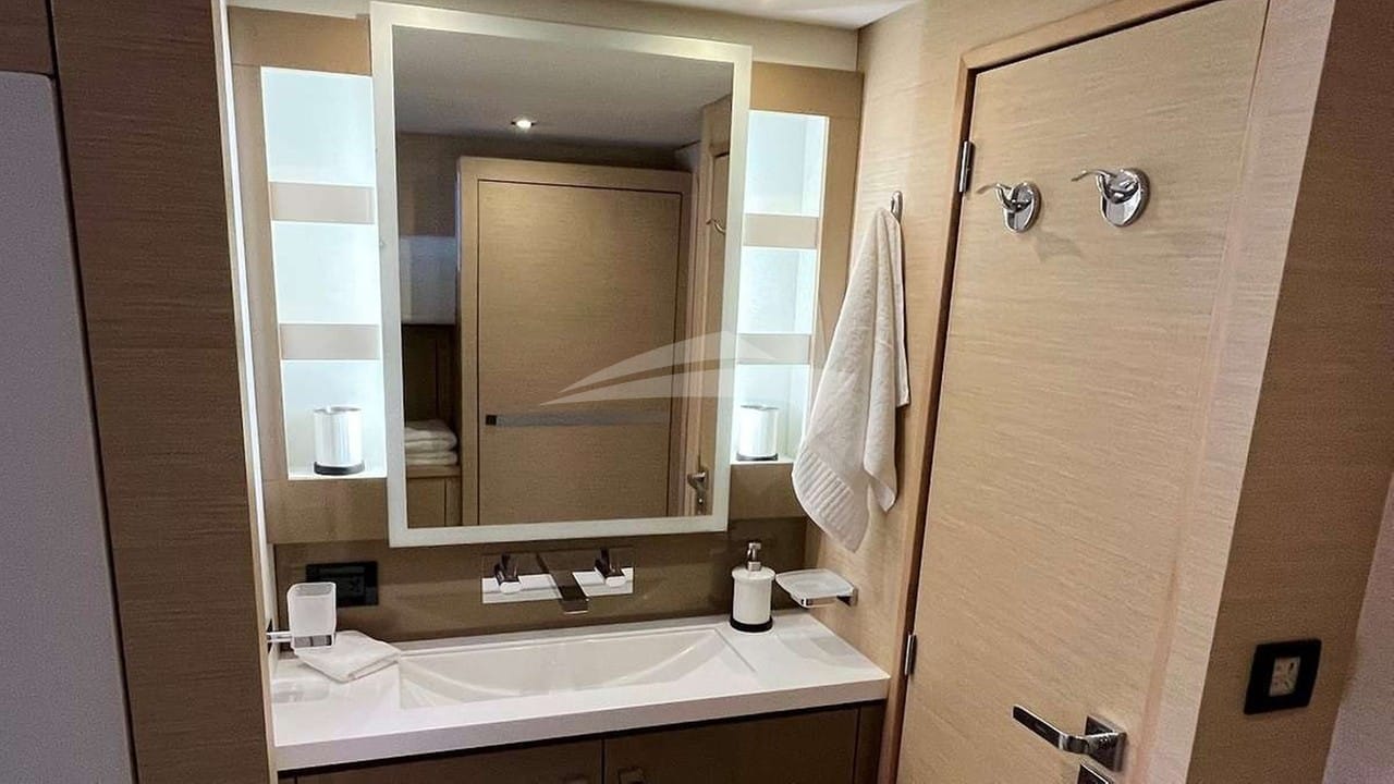 Master suite bathroom - shower to the left, head to the right