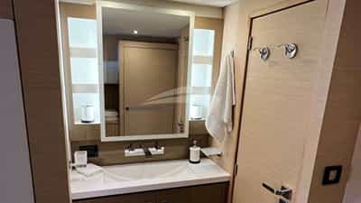 Master suite bathroom - shower to the left, head to the right