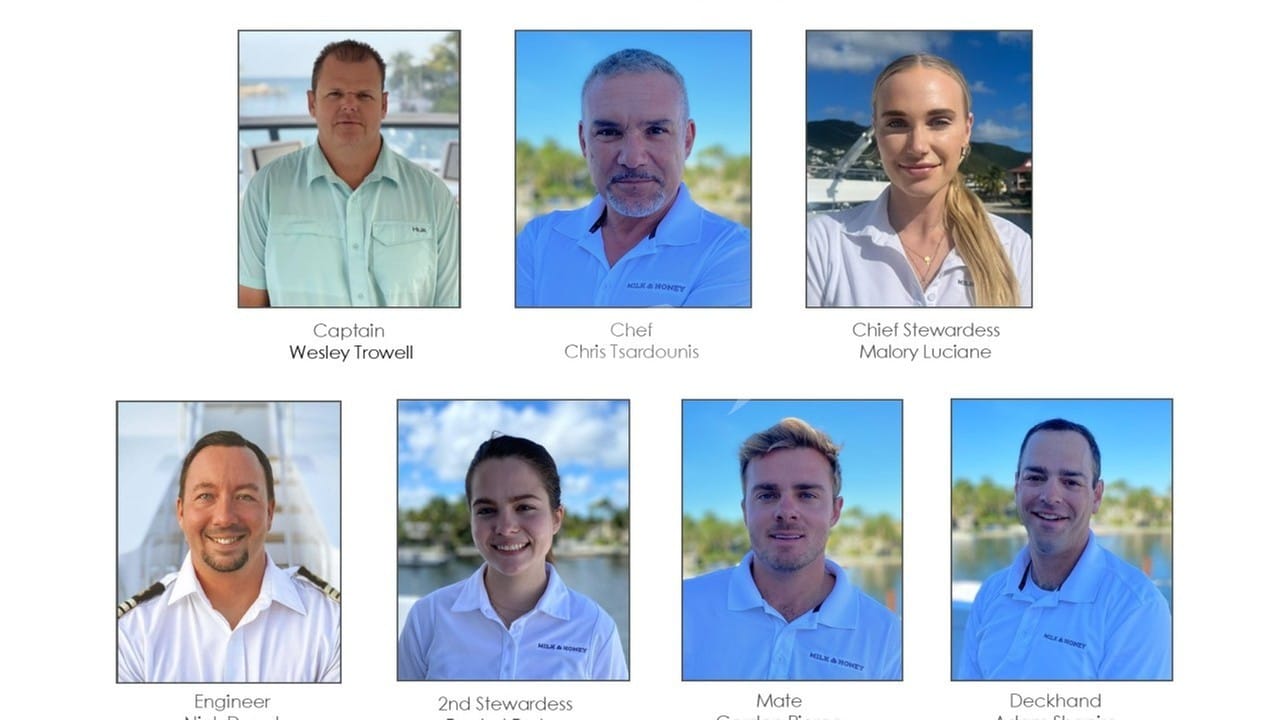 Luxury charter yacht crew for LEVERAGE